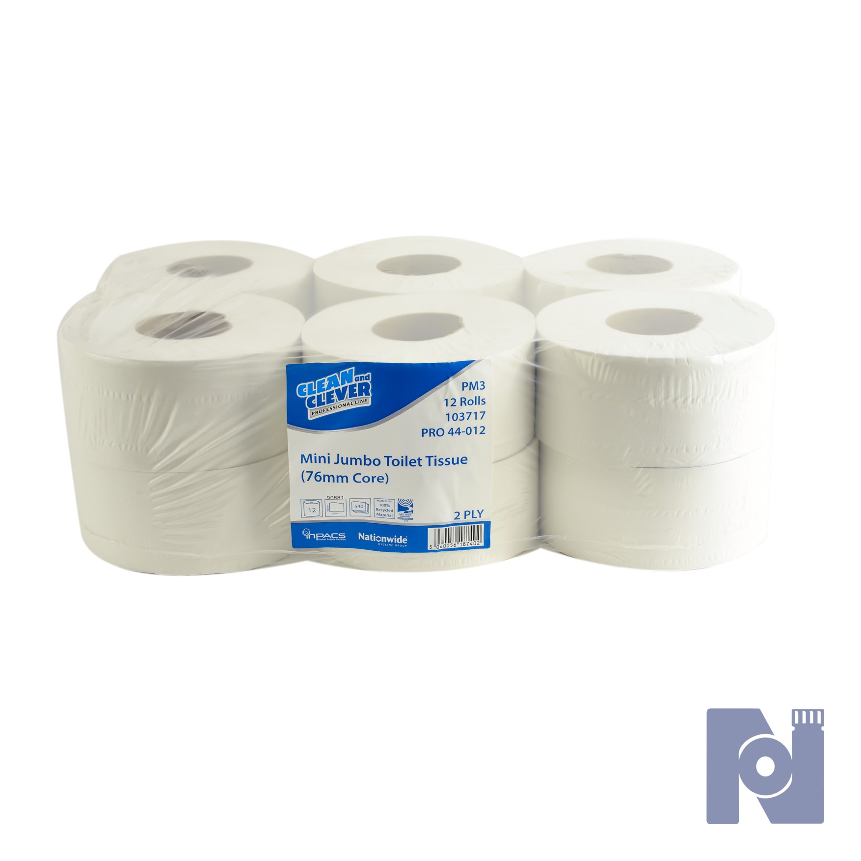Clean & Clever PM3 LargeCore Mini JumboToilet Roll 1365 Newhall