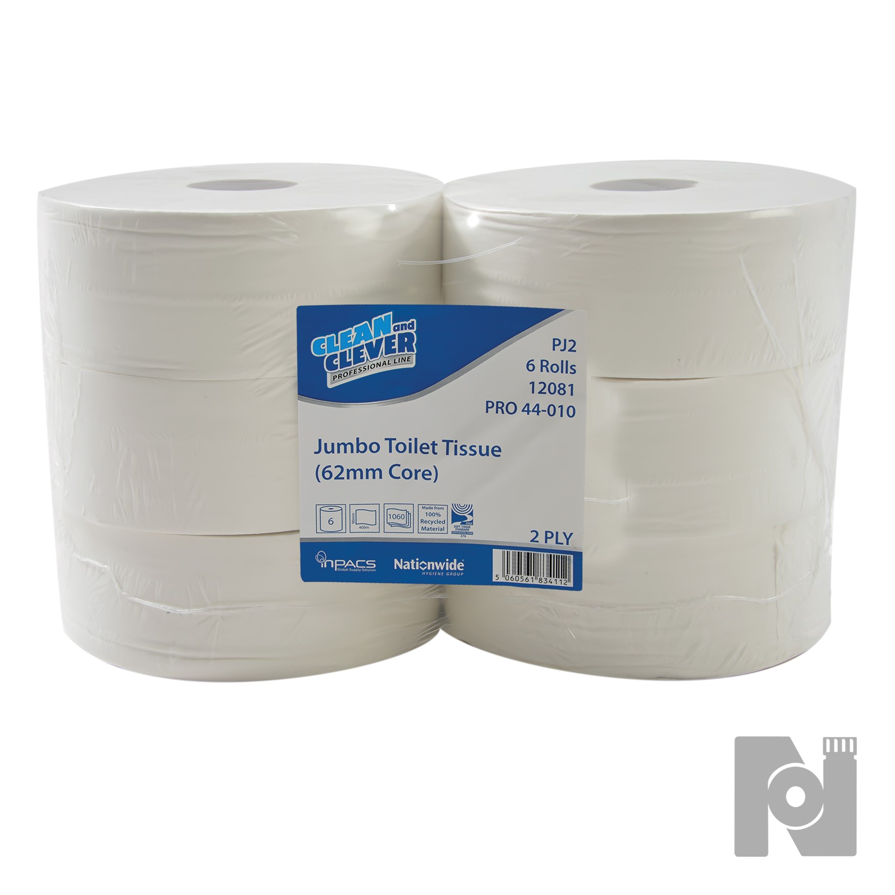 Clean & Clever PJ2 Small Core JumboToilet Rolls