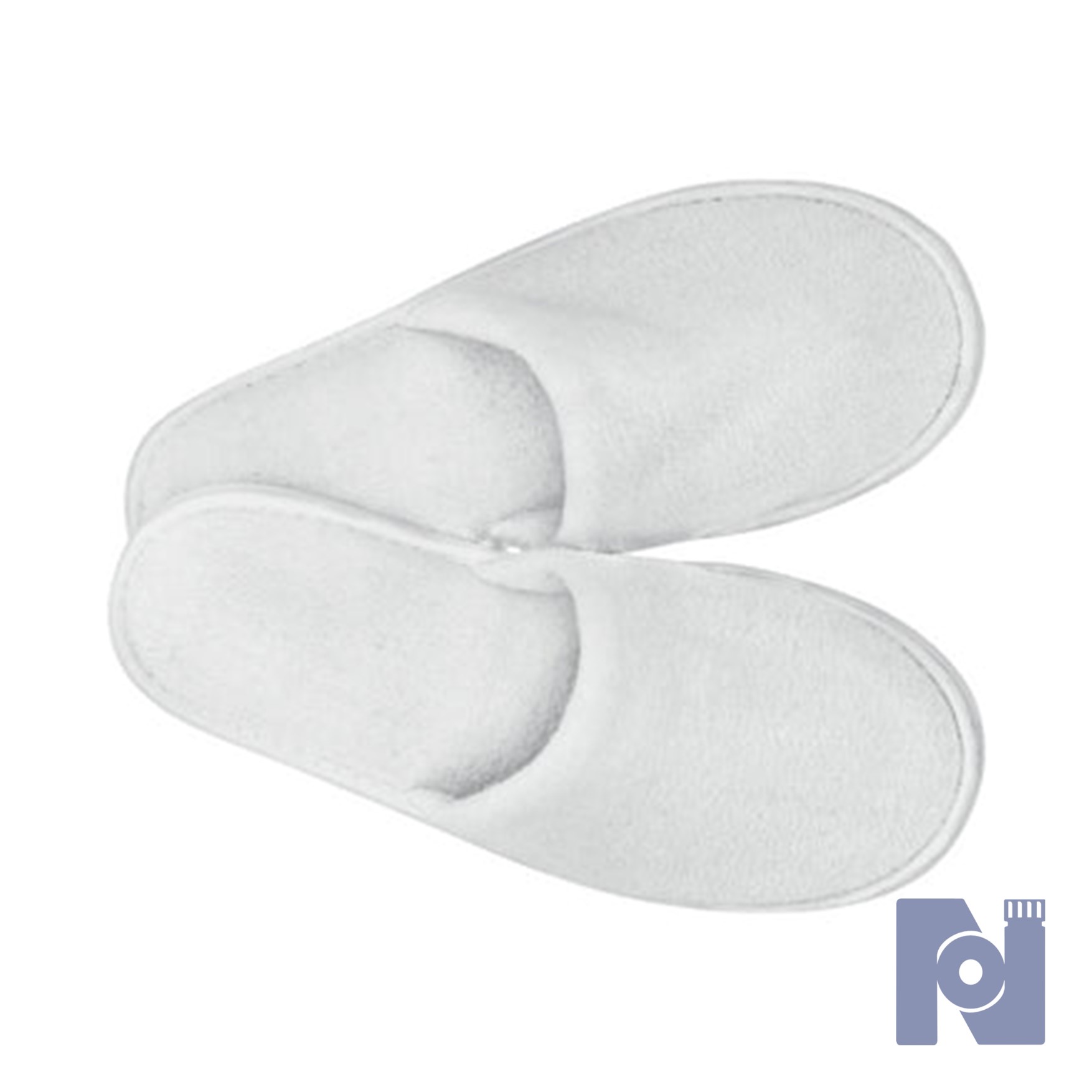 White Towelling Slippers